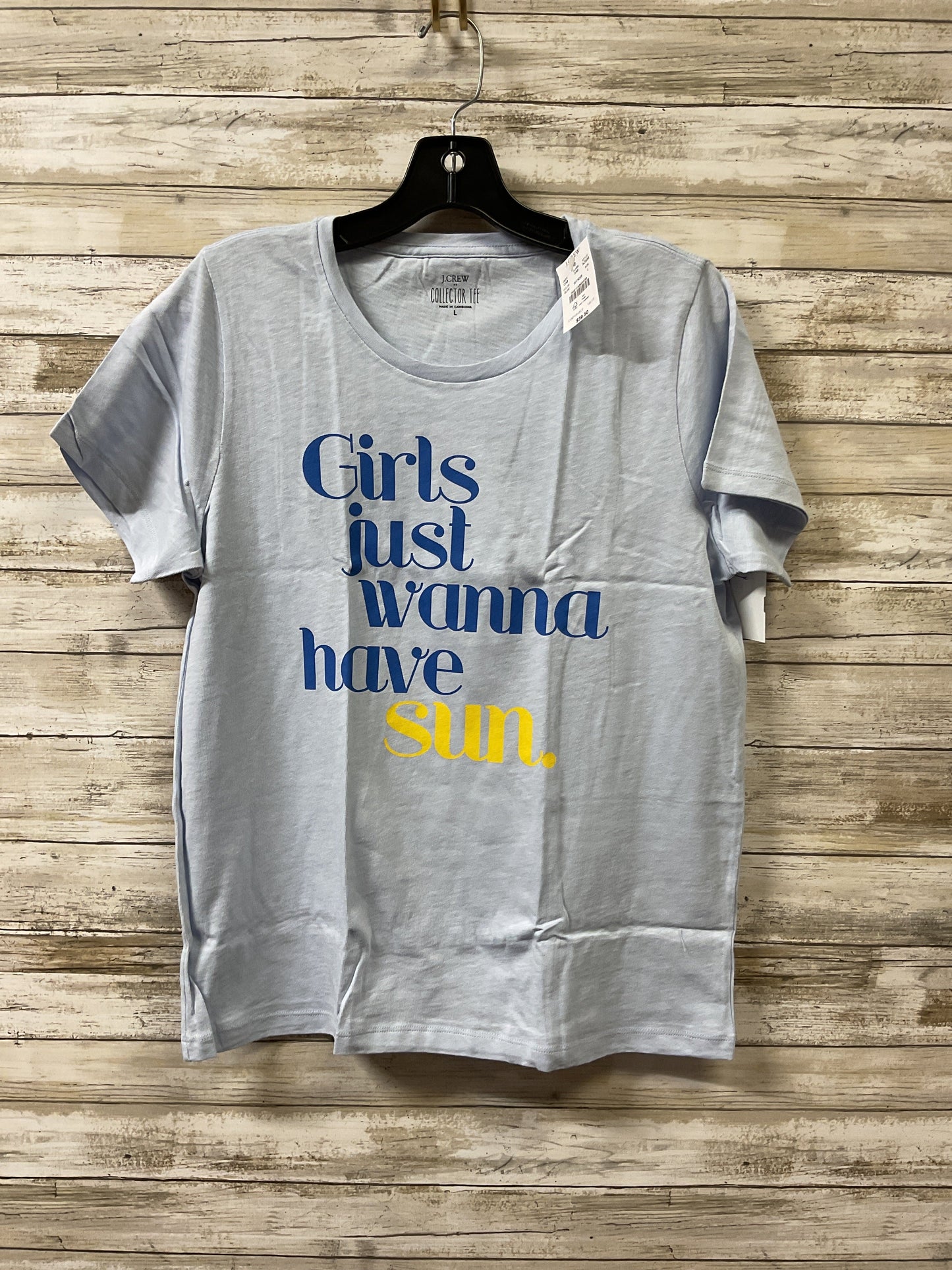 Top Ss By J. Crew In Blue, Size:L