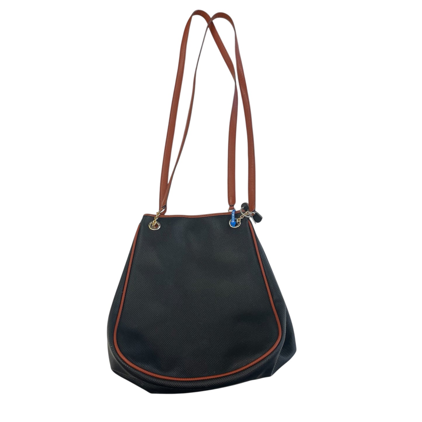 Handbag Luxury Designer By Bottega Veneta In Black & Brown, Size:Small