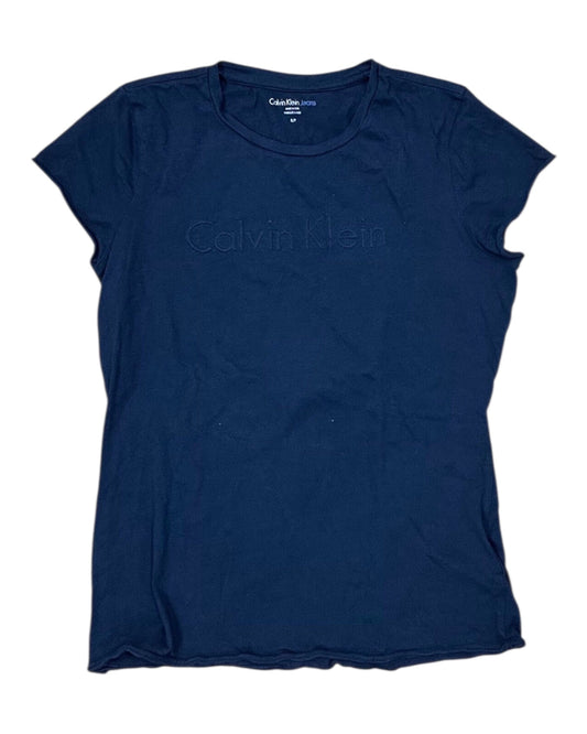 Top Ss Basic By Calvin Klein In Navy, Size:S