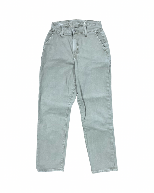 Jeans Straight By Old Navy In Green Denim, Size:4
