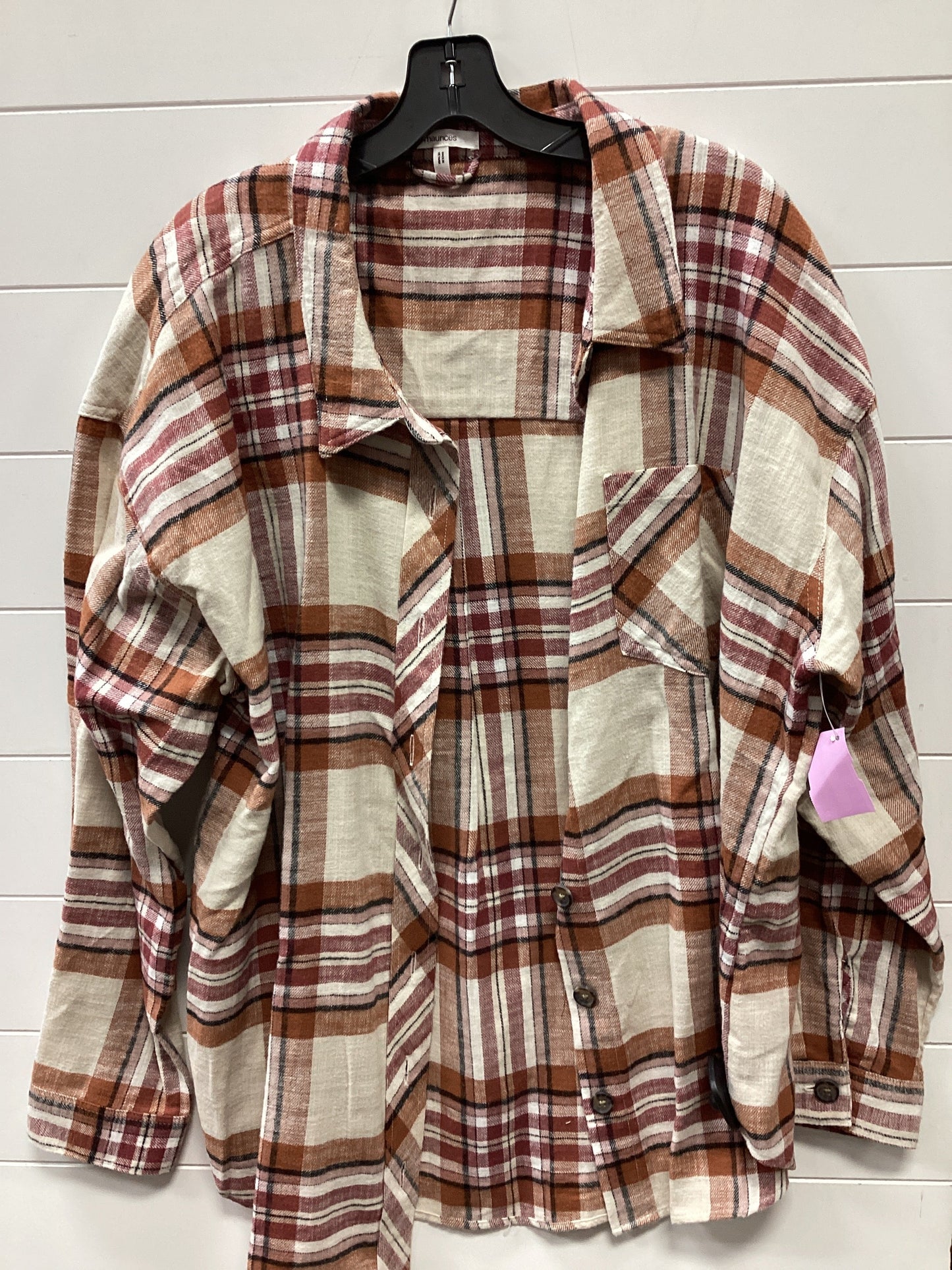 Top Ls By Maurices In Cream, Size:1X