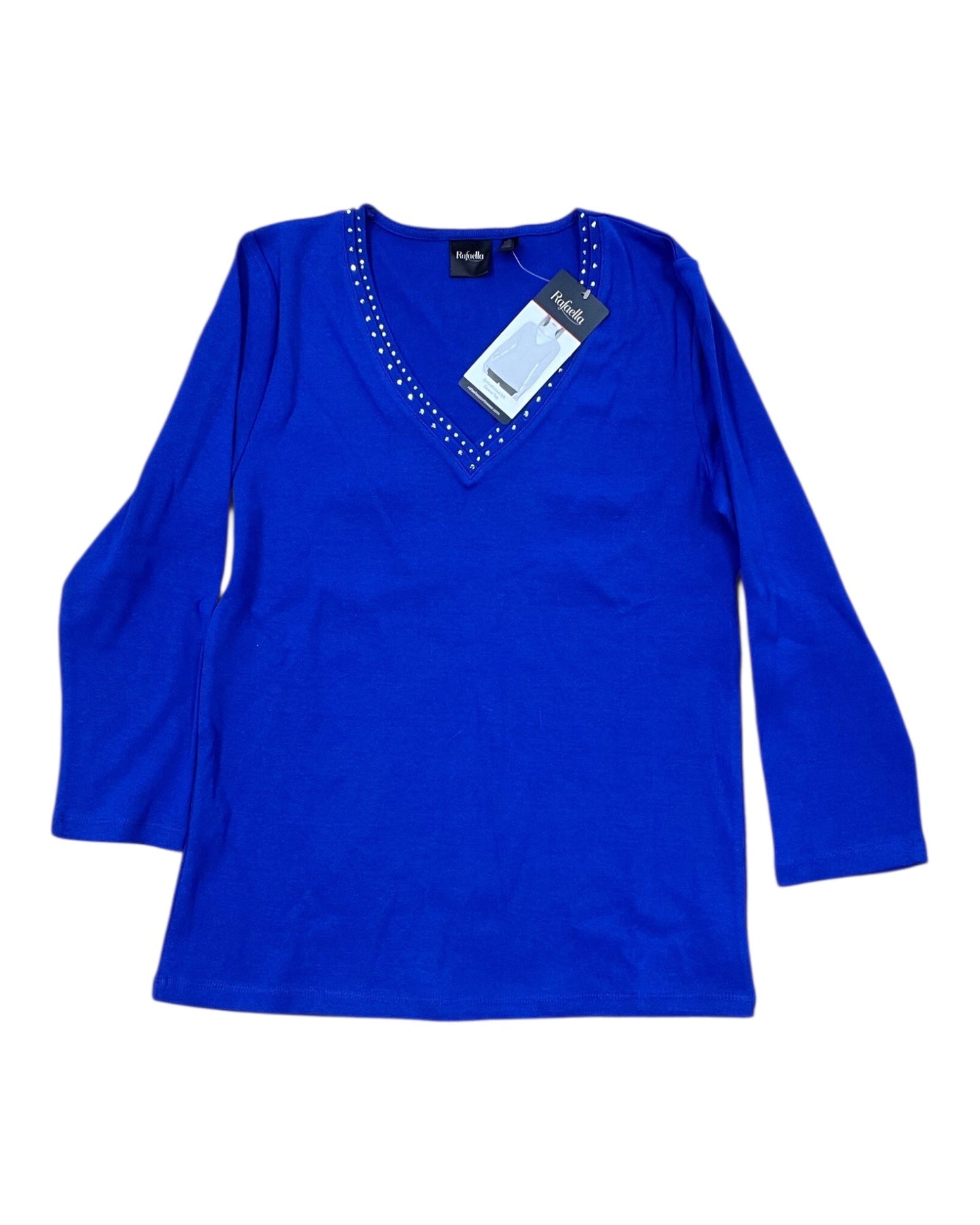 Top Ls By Rafaella In Blue, Size:S