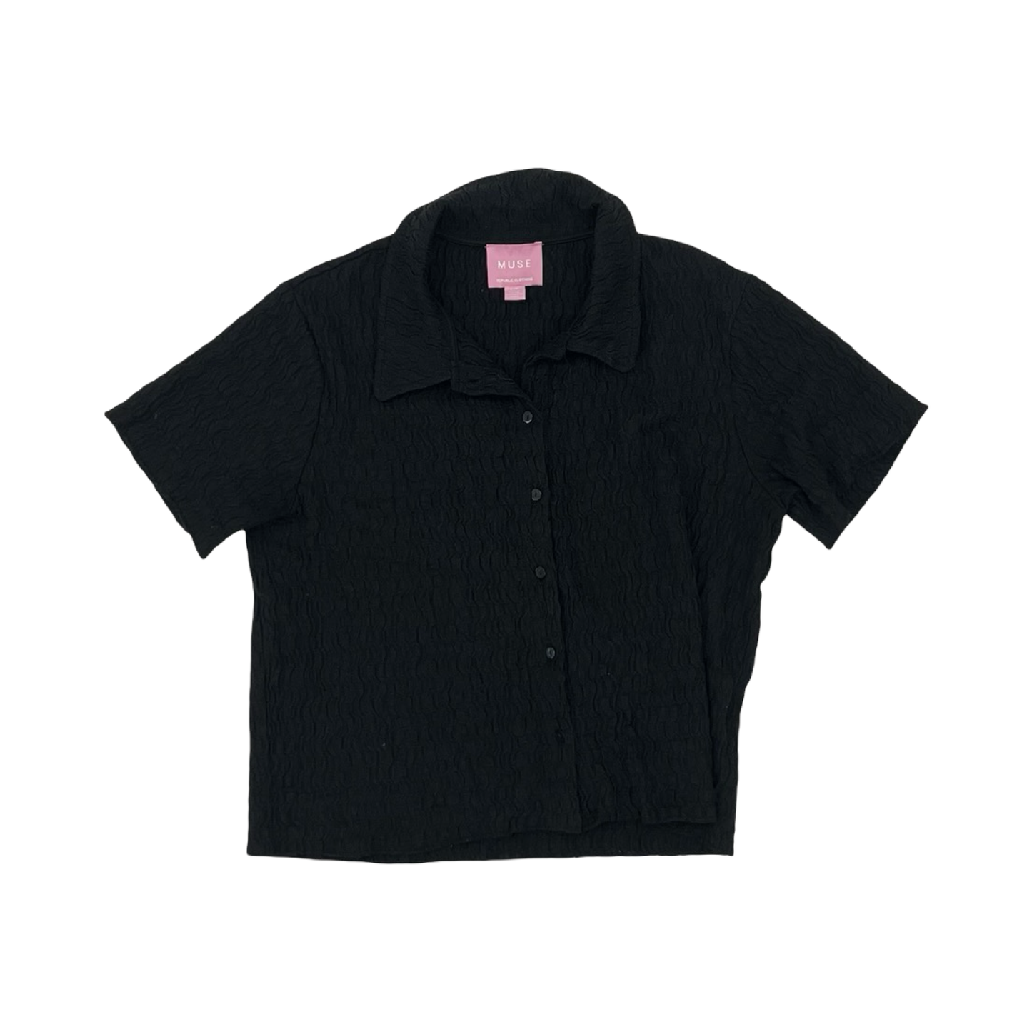 Blouse Ss By Muse In Black, Size:L