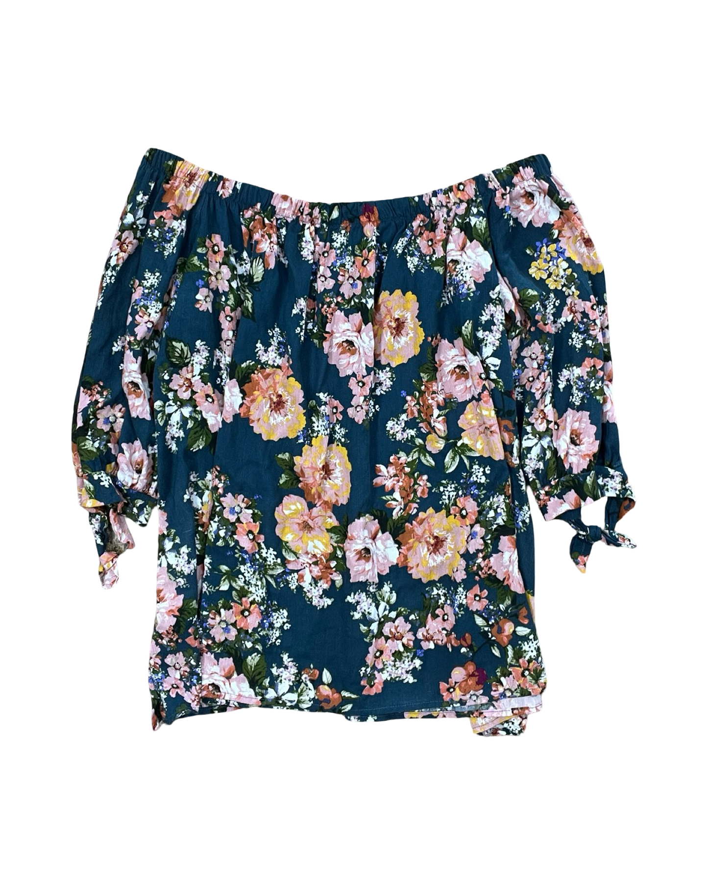 Top 3/4 Sleeve By Lovely Melody In Floral Print, Size:Xl