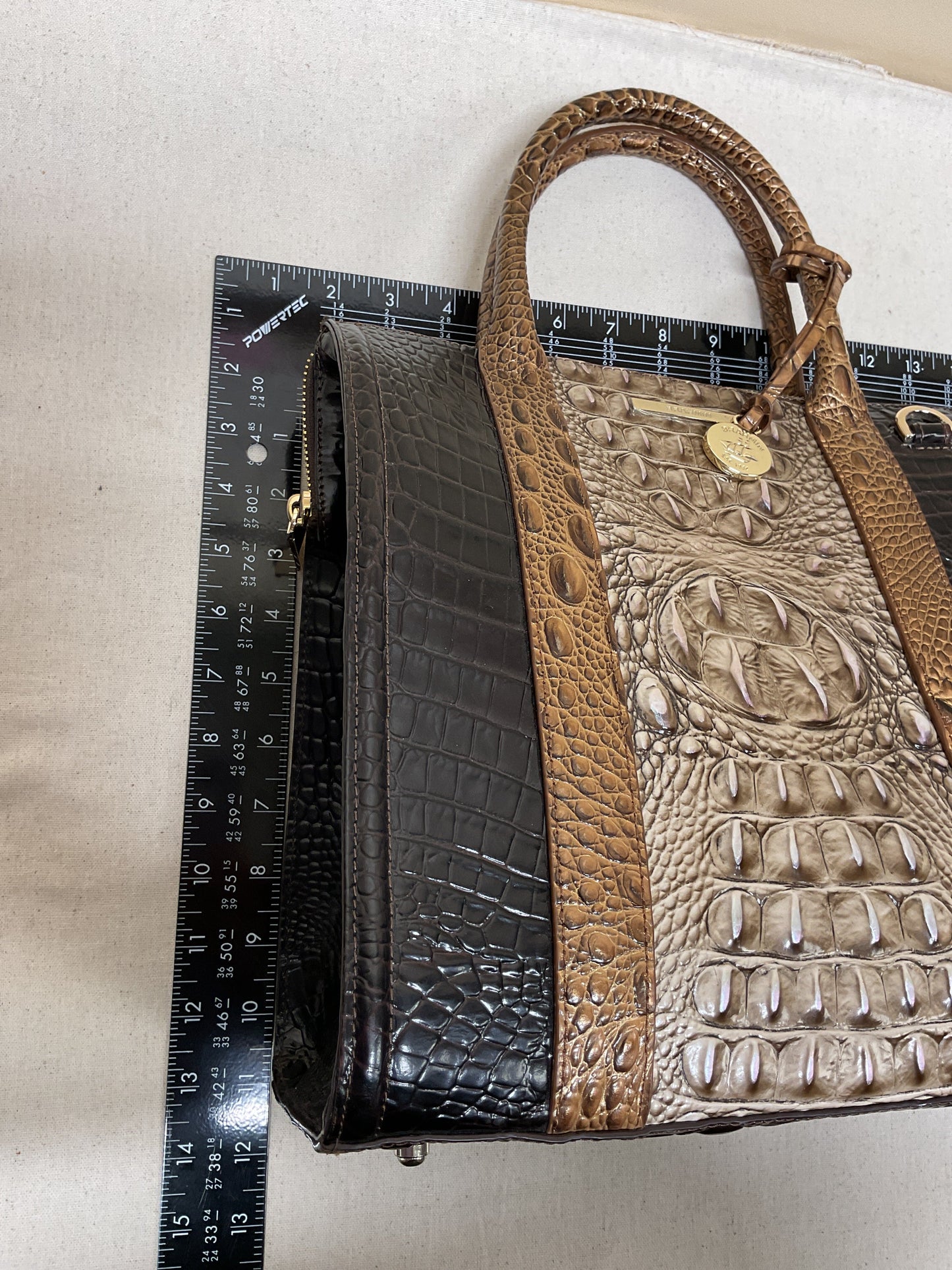 Handbag Designer By Brahmin In Brown, Size:Large