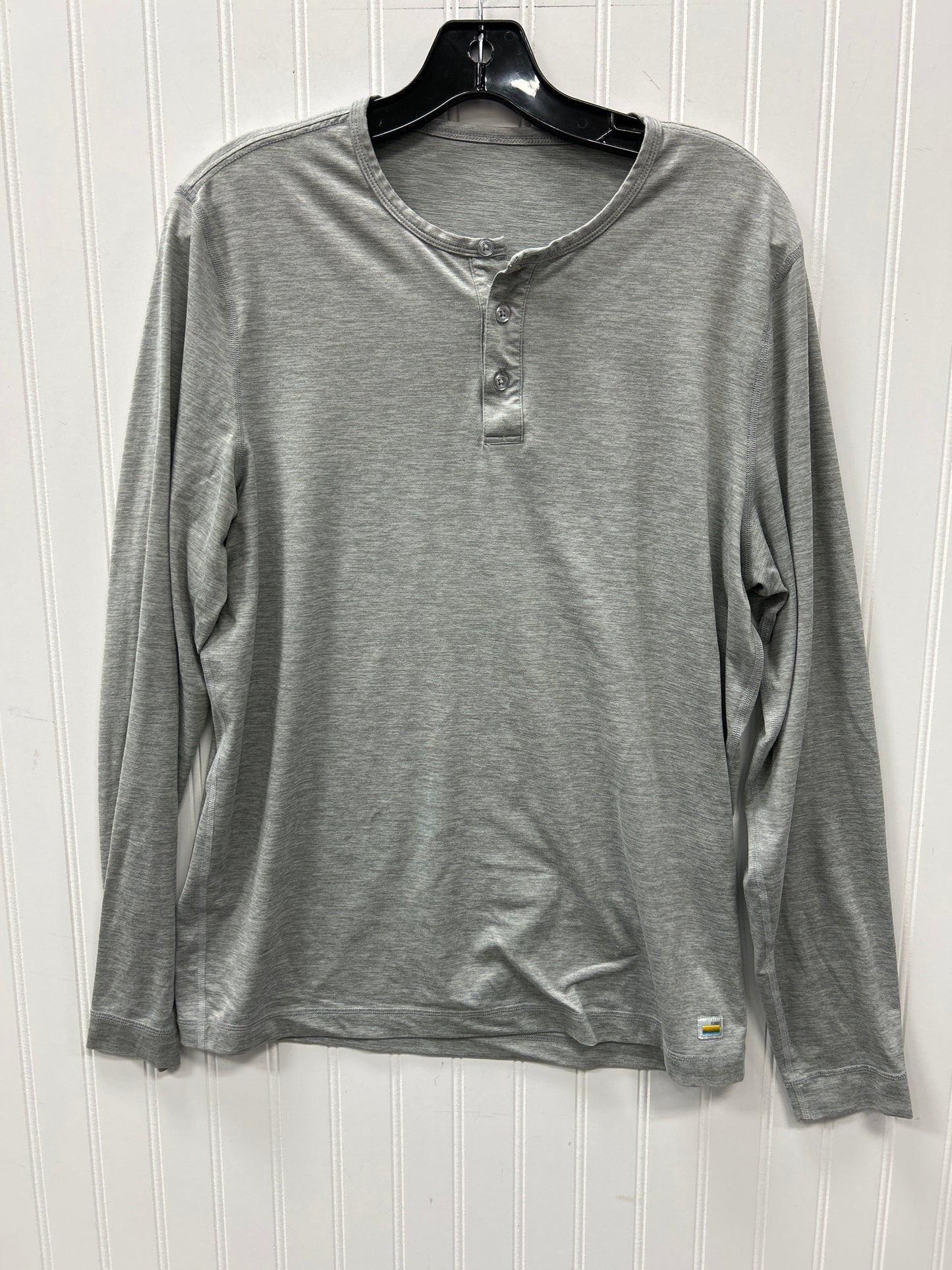Athletic Top Ls Crewneck By Vuori In Grey, Size:Xl