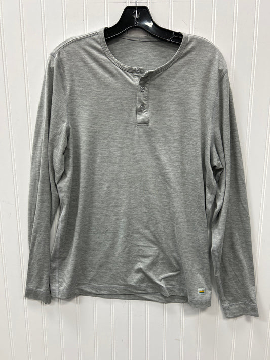 Athletic Top Ls Crewneck By Vuori In Grey, Size:Xl