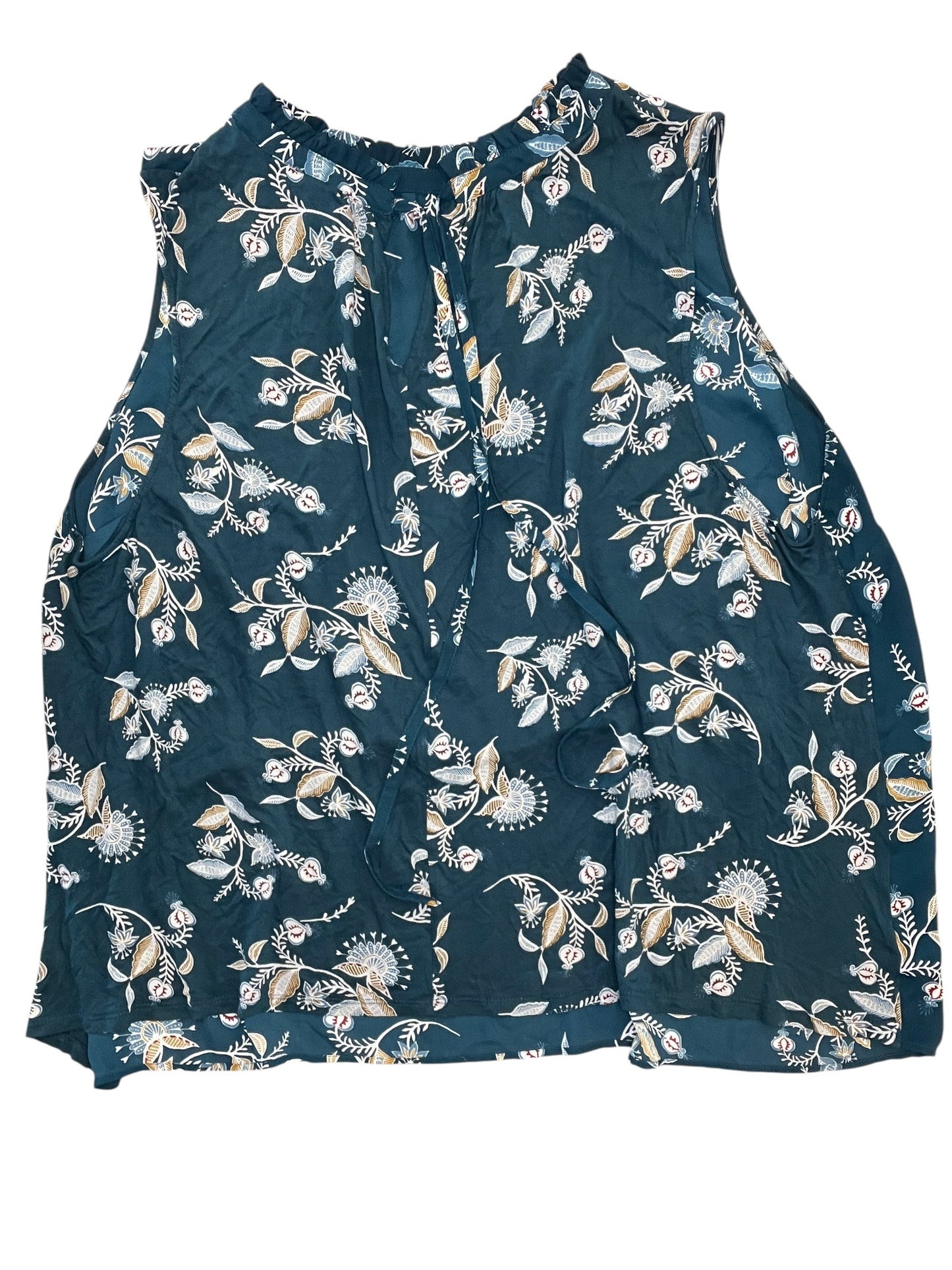 Blouse Sleeveless By Loft In Blue, Size:4X