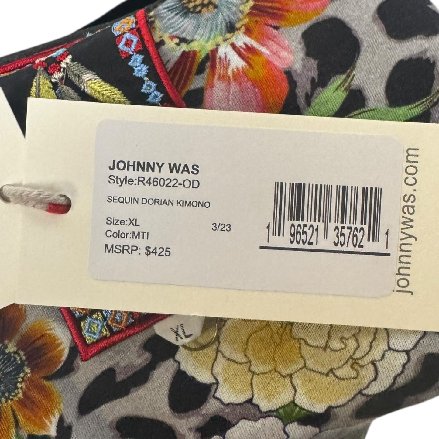 Dorian Sequin Kimono Blazer By Johnny Was In Black & Brown, Size: Xl