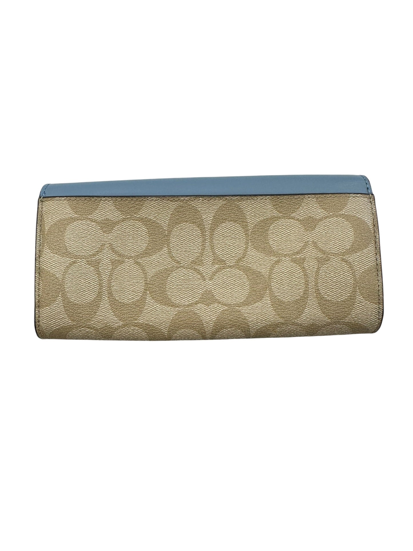 Wallet Designer By Coach In Blue & Cream, Size:Large