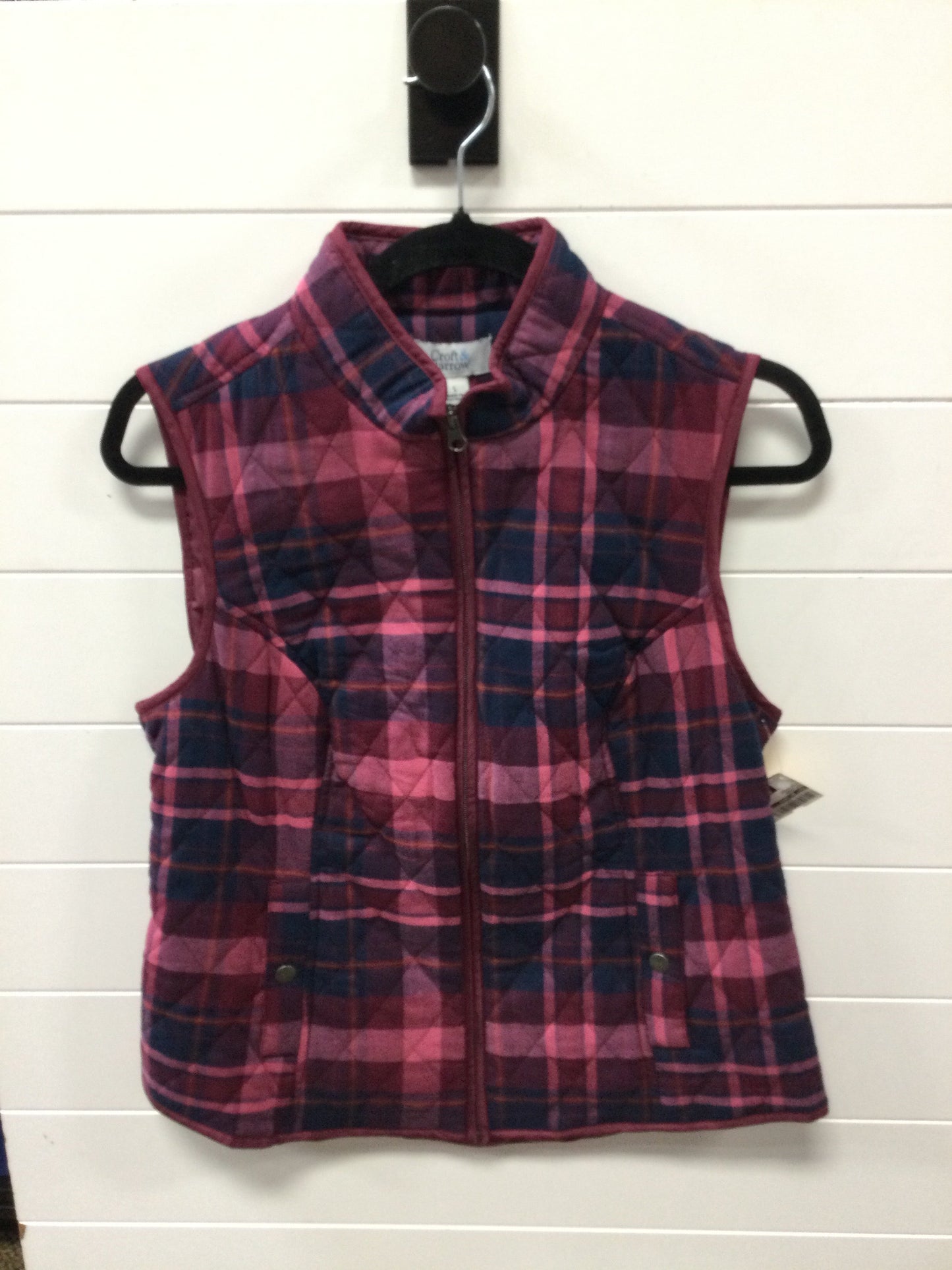 Vest Other By Croft And Barrow In Plaid Pattern, Size:S