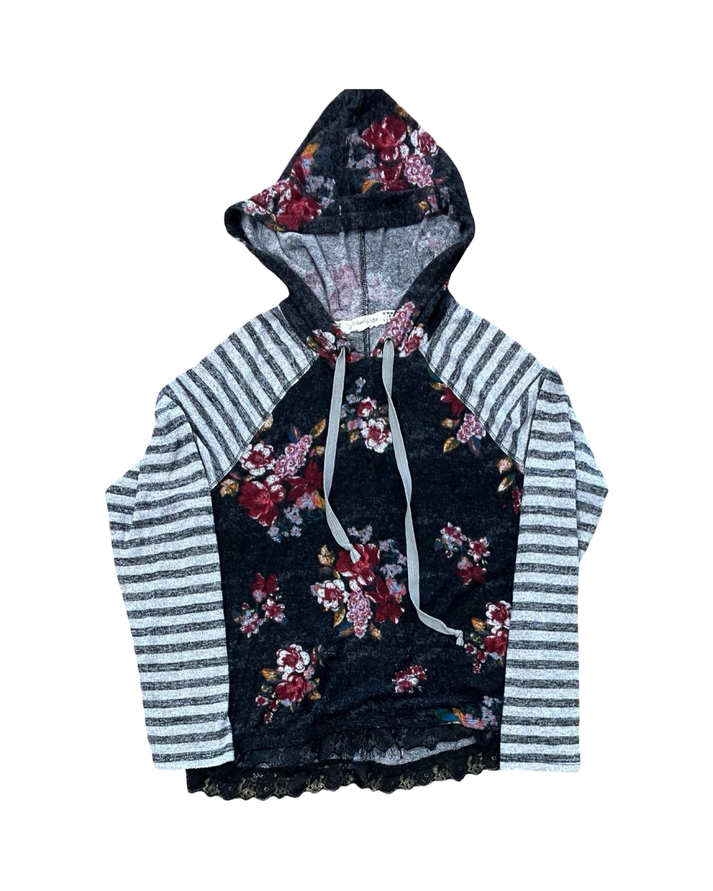 Sweatshirt Hoodie By Rewind In Floral Print, Size:M