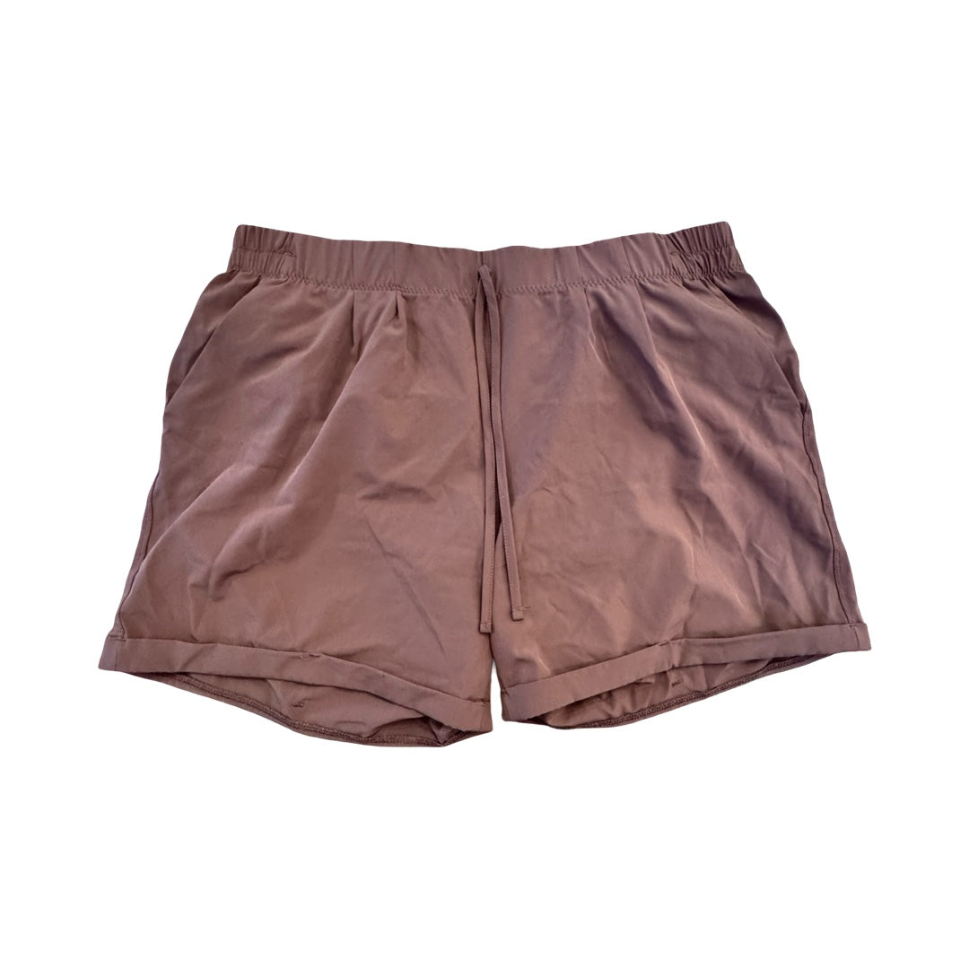 Athletic Shorts By Zyia In Brown, Size:Xl