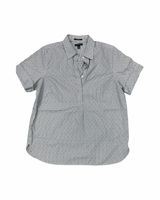 Top Ss By Lands End In Grey & White, Size:Xl