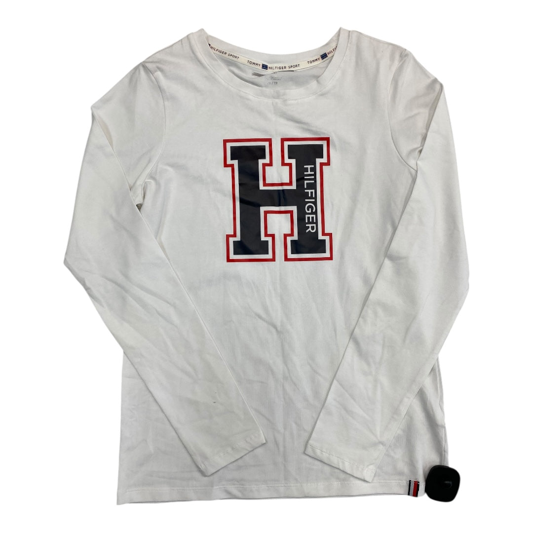 Athletic Top Ls Collar By Tommy Hilfiger In White, Size:Xs