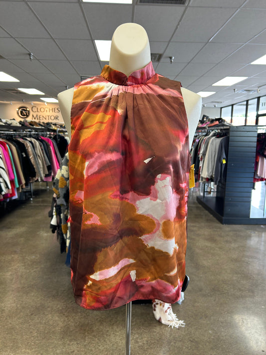 Top Sleeveless By Clothes Mentor In Brown & Pink, Size:S