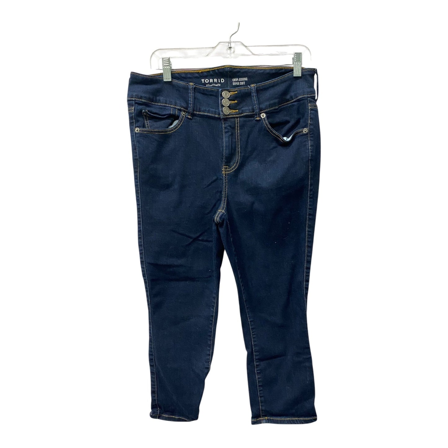 Jeans Cropped By Torrid In Blue, Size:12