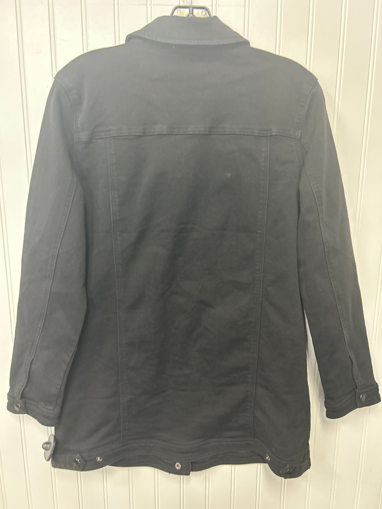 Jacket Denim By Tribal In Black Denim, Size:Sp