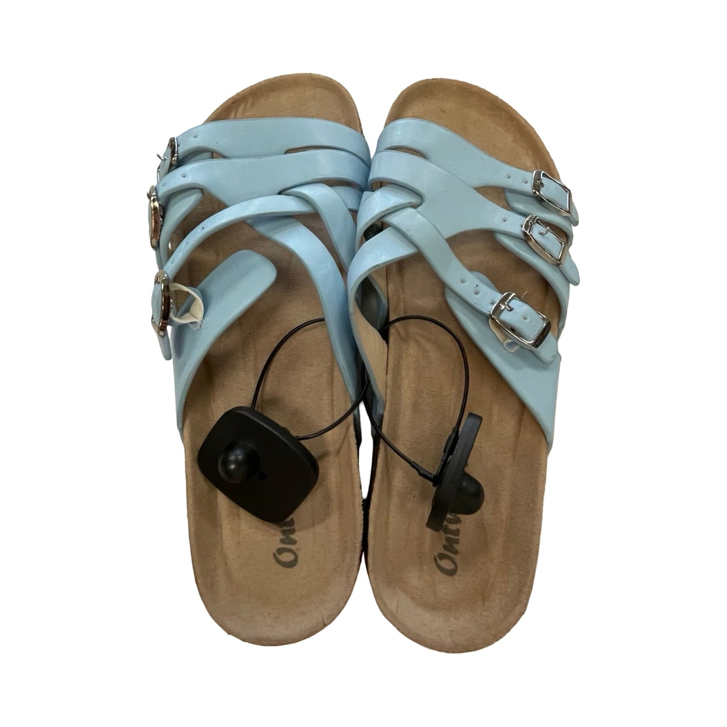Sandals Flats By ONTWOODS In Blue, Size:11