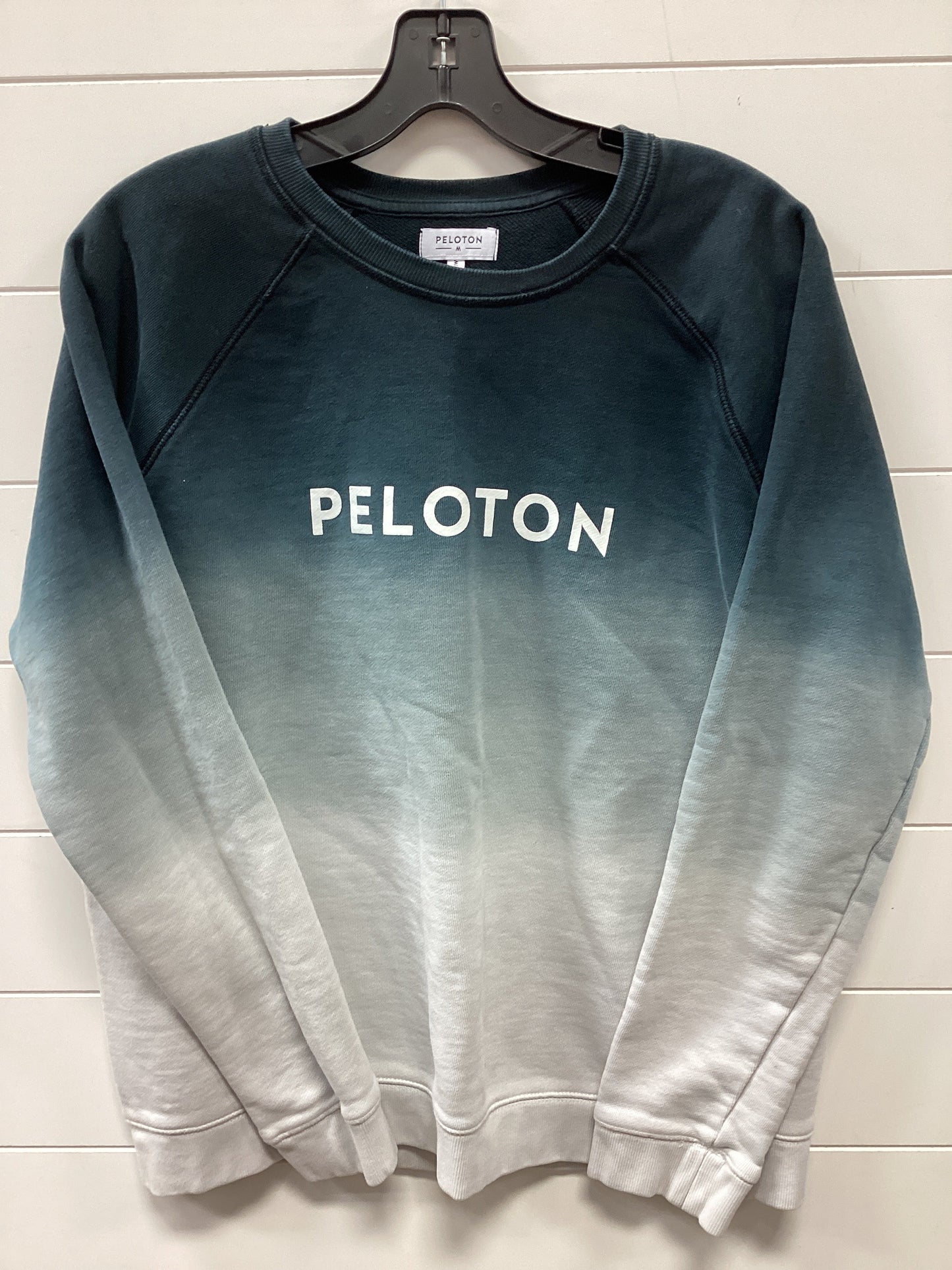 Athletic Sweatshirt Crewneck By Peloton In Grey & White, Size:M