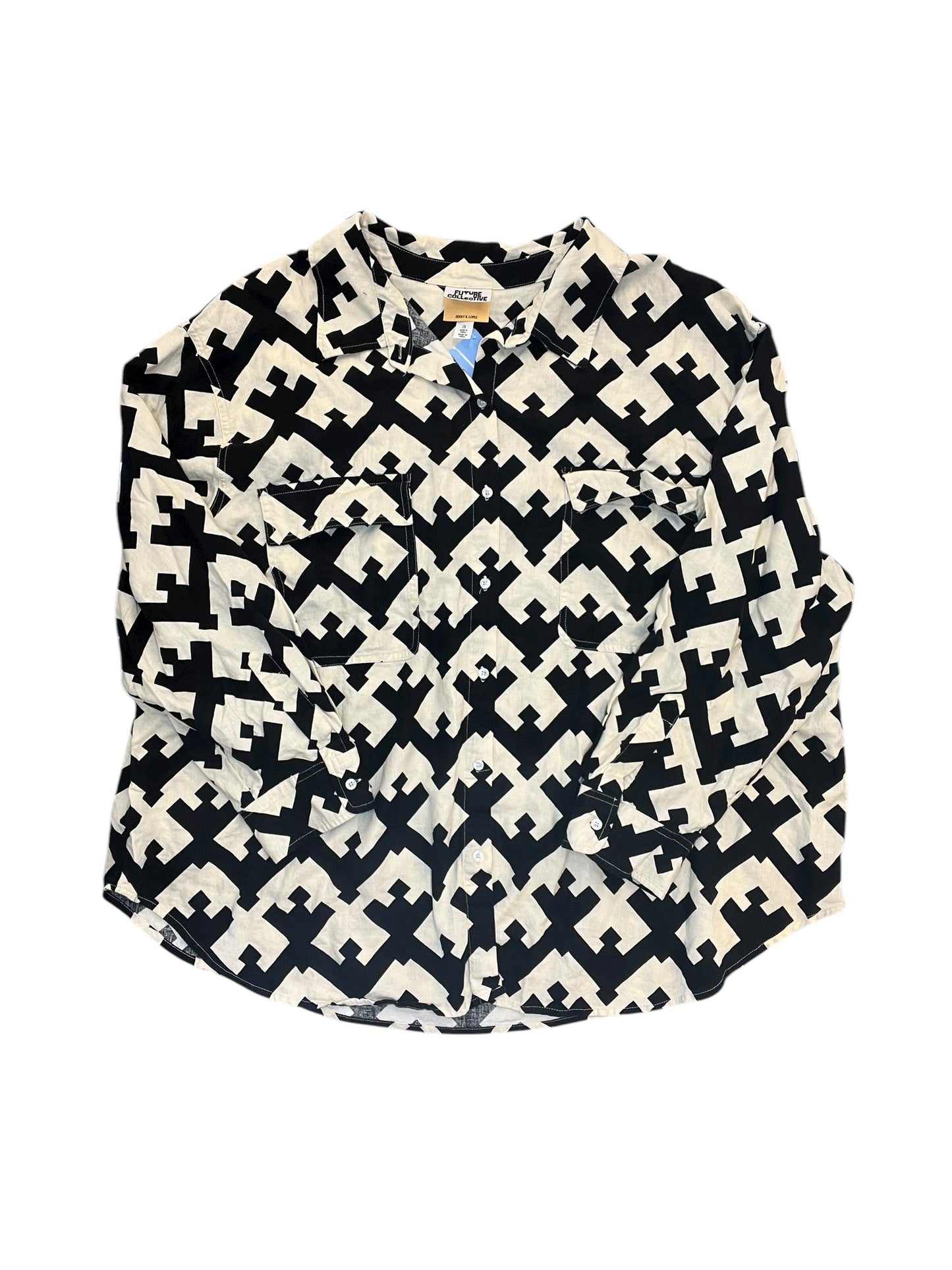 Top Ls By Future Collective In Cream, Size:1X