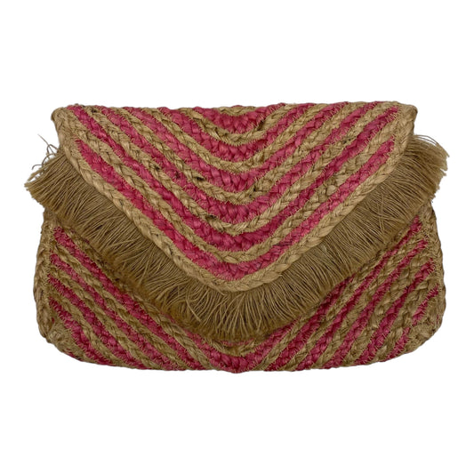 Clutch By Shiraleah In Pink & Tan, Size:Medium