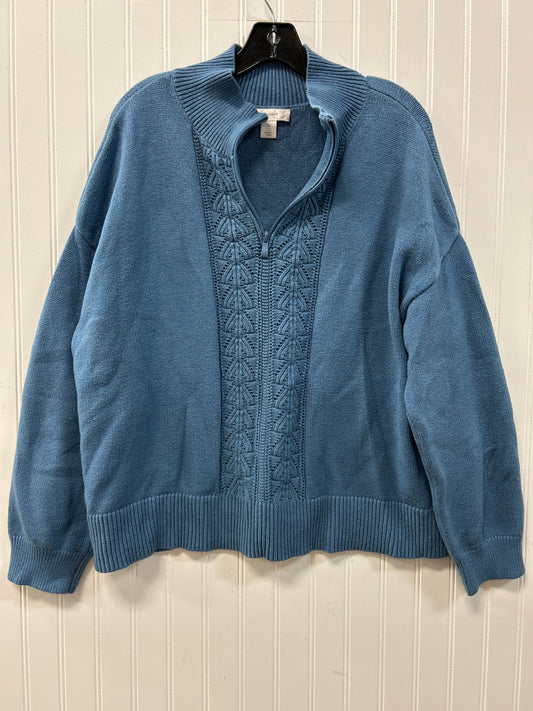 Sweater By Cj Banks In Blue, Size:1X