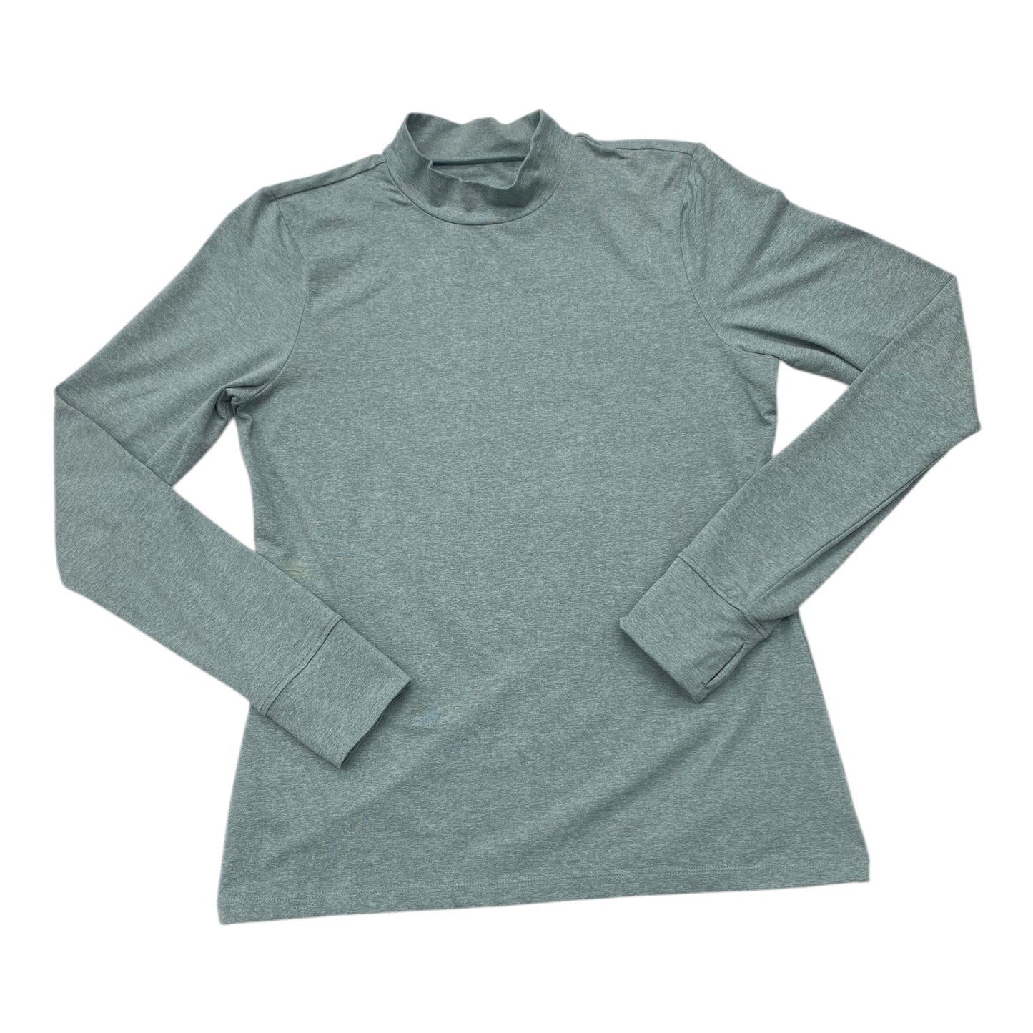 Athletic Top Ls Collar By Gaiam In Green, Size:M