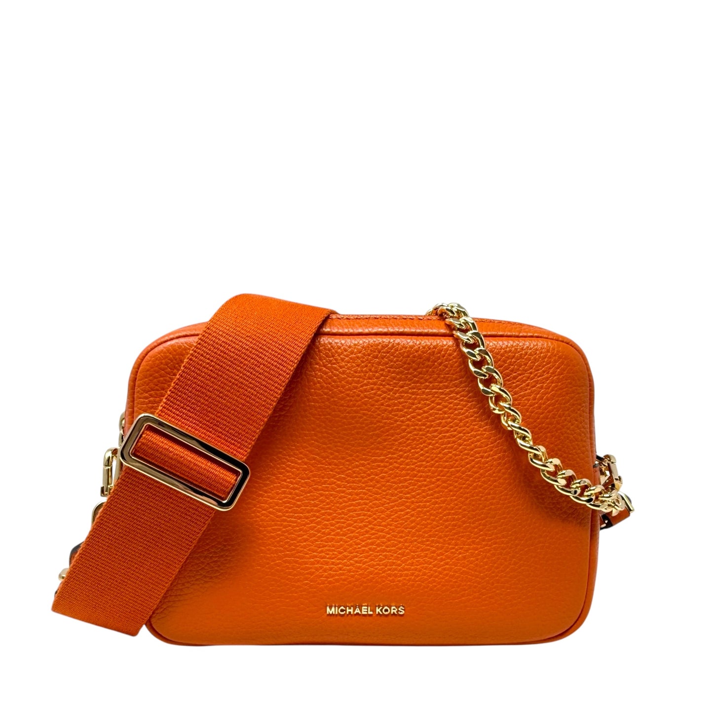 Bryant Medium Double Zip Chain Camera Crossbody Bag Designer By Michael Kors, Size: Medium