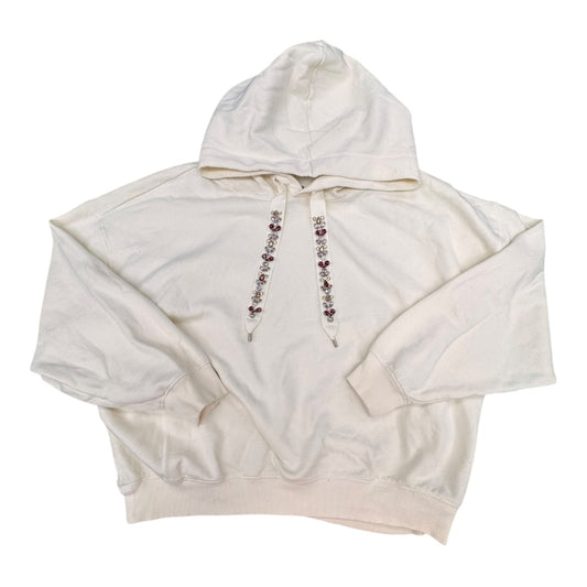 Sweatshirt Hoodie By Express In Cream, Size:Xl