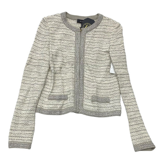 Blazer Designer By St John Collection In Cream & Grey, Size:2