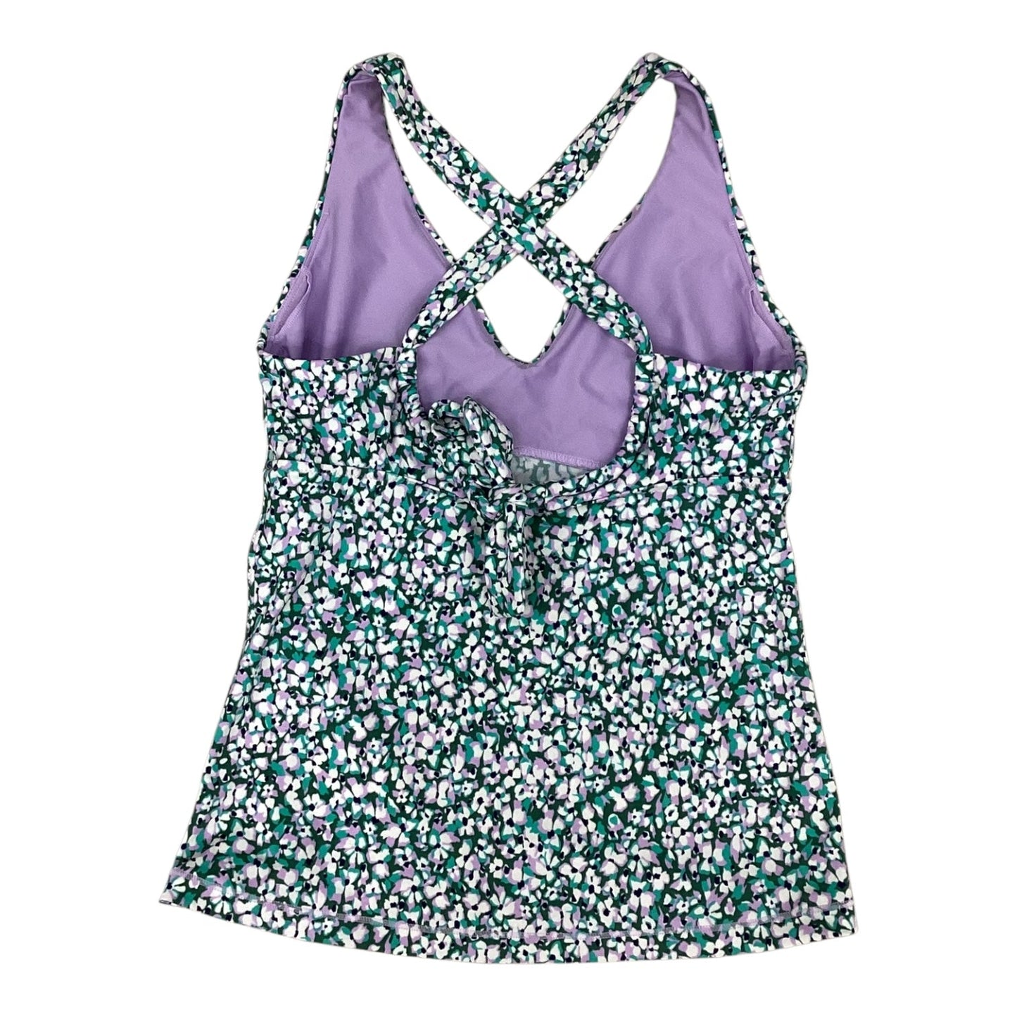 Athletic Tank Top By Athleta In Green & Purple, Size:M