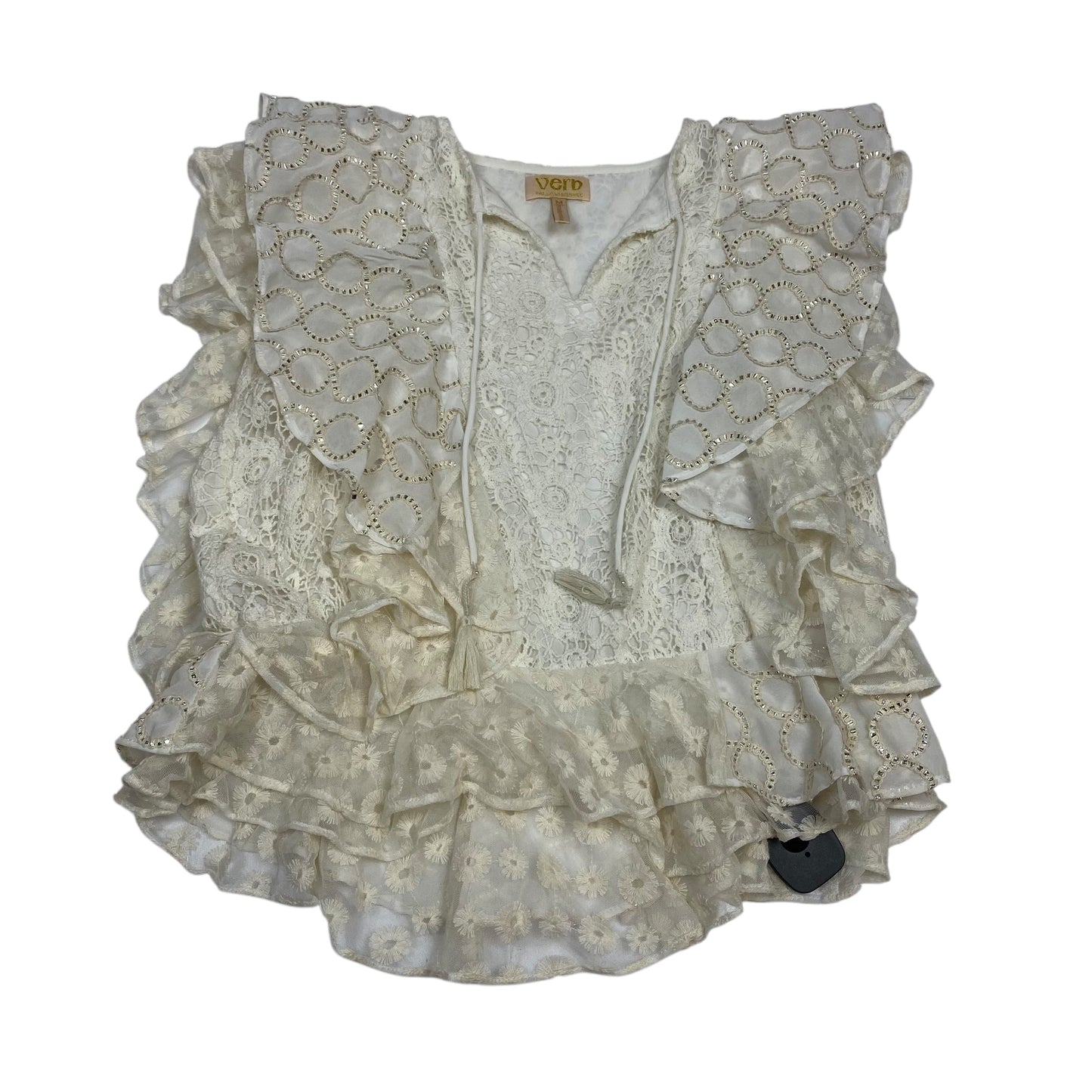 Top Sleeveless By Verb In Cream, Size:M