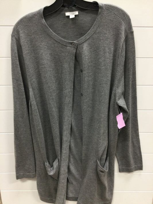 Cardigan By J. Jill In Grey, Size:Xl