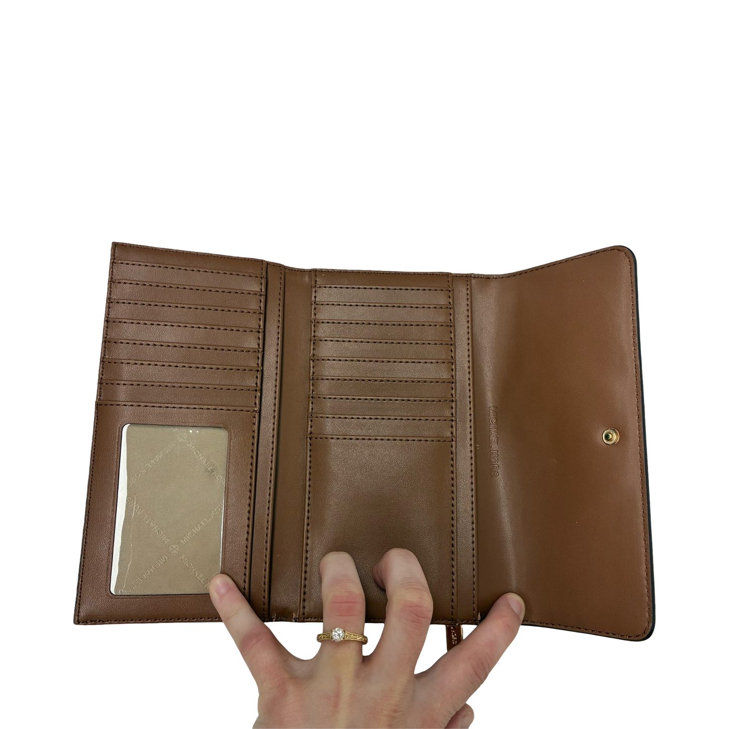 Wallet Designer By Michael Kors In Brown, Size:Medium
