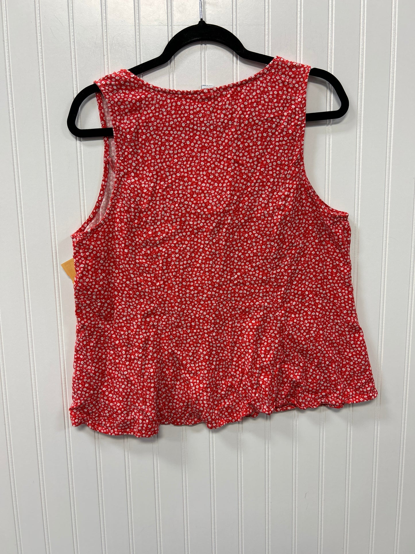 Top Sleeveless By Old Navy In Red, Size:L