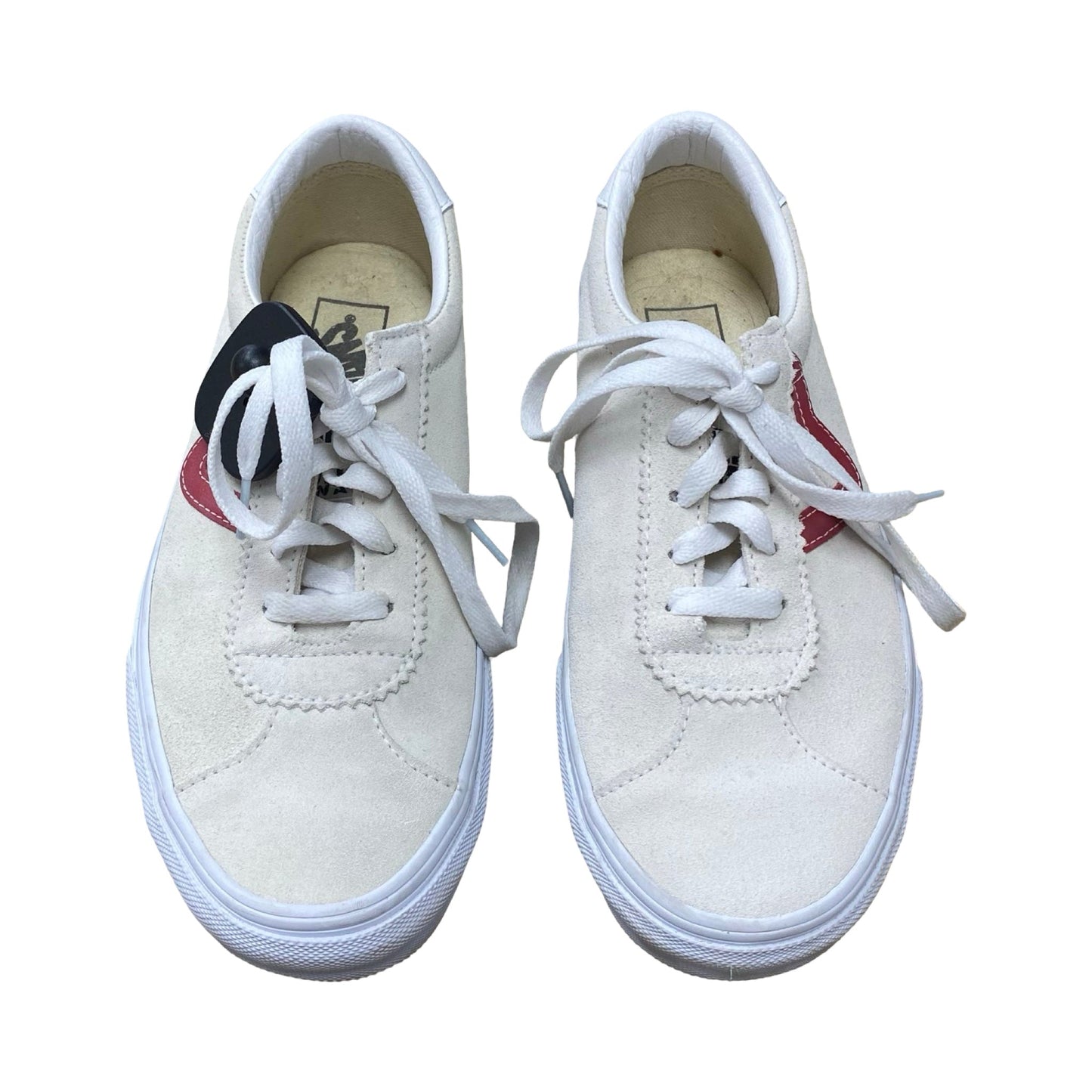 Shoes Sneakers By Vans In Cream & Red, Size:8.5
