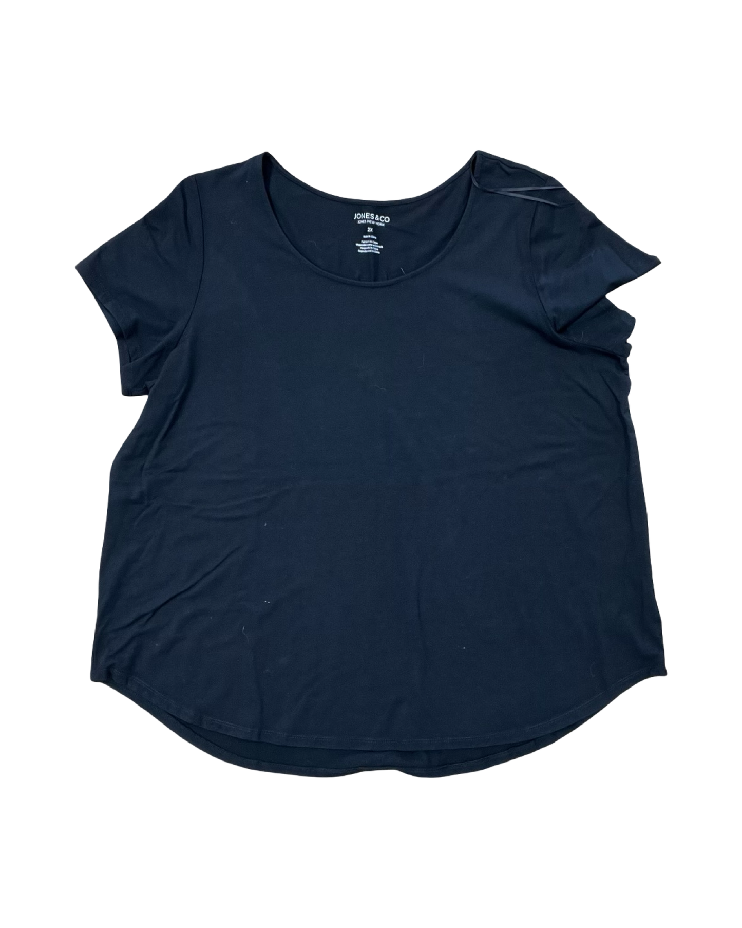 Top Ss By Jones And Co In Black, Size:2X