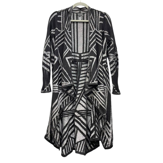 Sweater Cardigan By Nic + Zoe In Black & Grey, Size: S