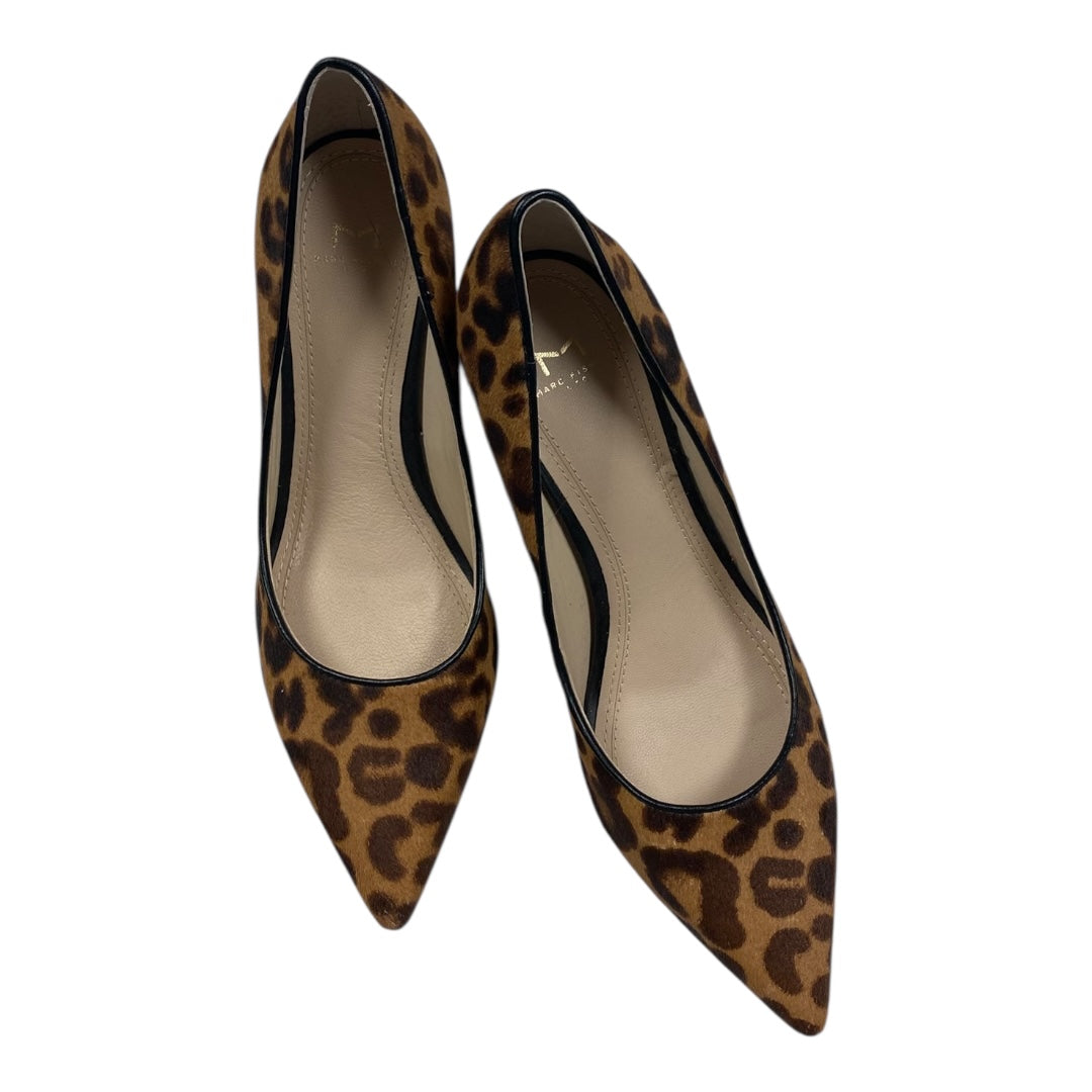 Shoes Heels Block By Marc Fisher In Animal Print, Size:6.5