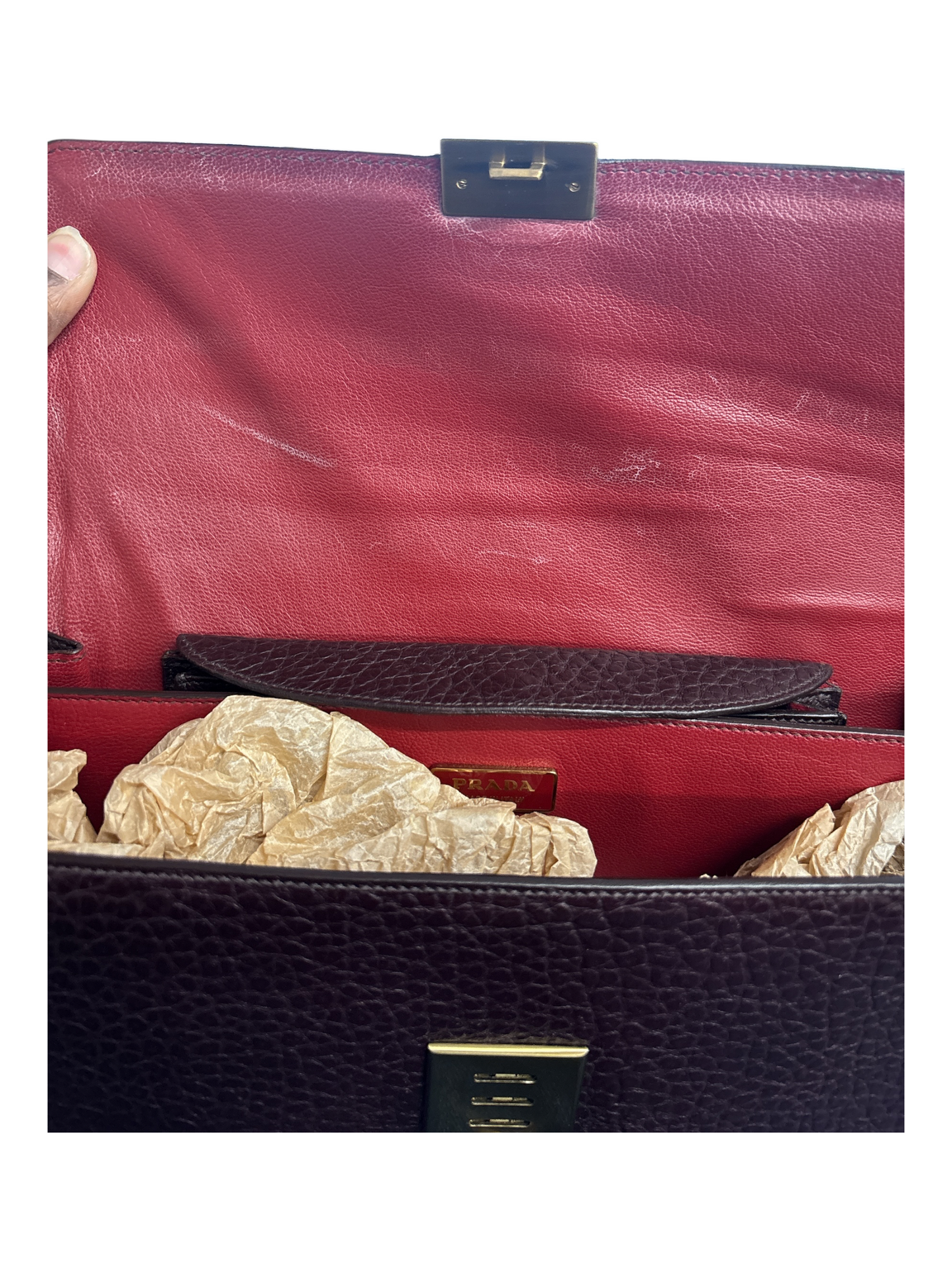 Handbag Luxury Designer By Prada, Size: Large BERLINO SOUND VTG
