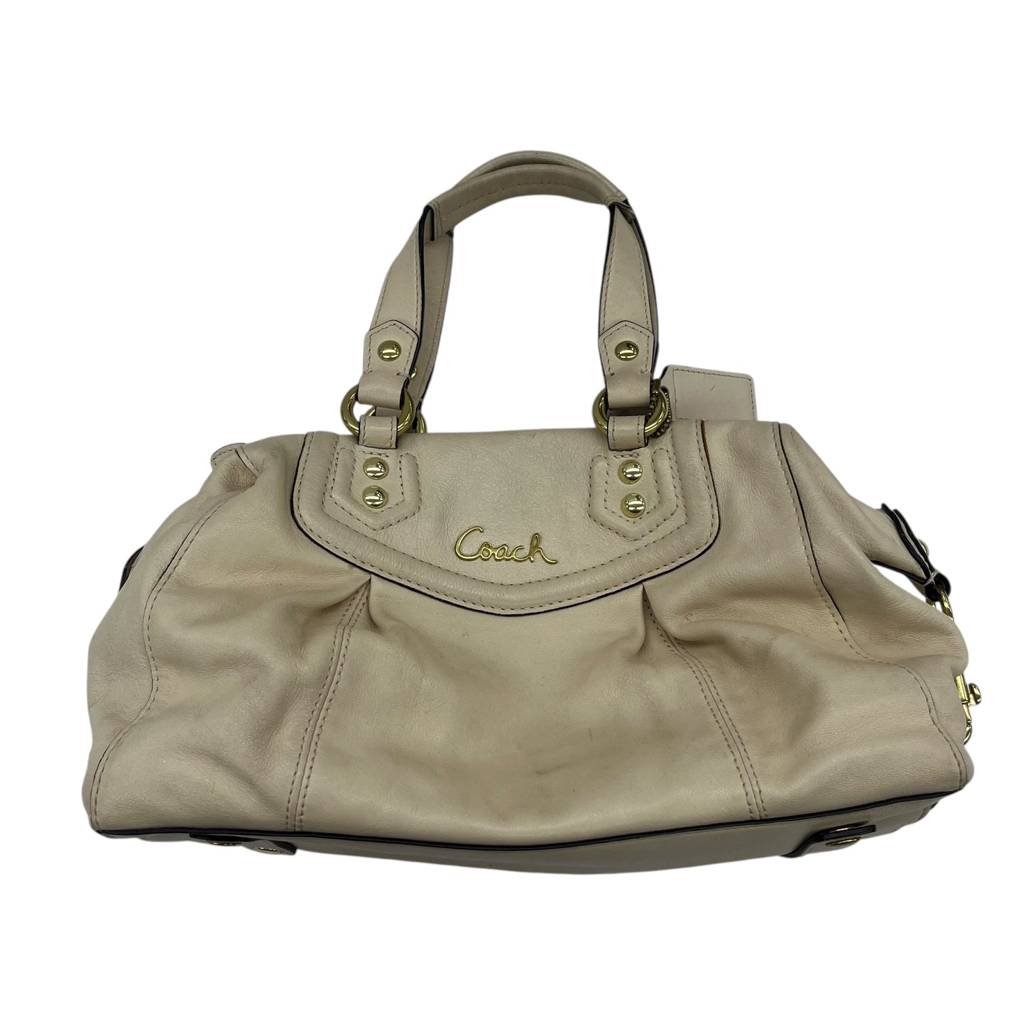 Handbag Designer By Coach In Tan, Size:Medium