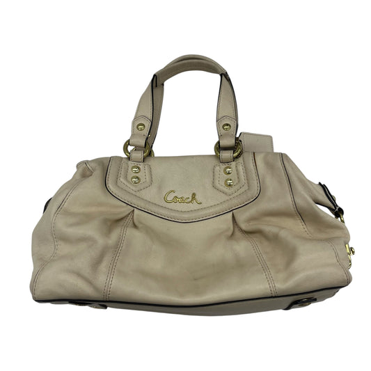 Handbag Designer By Coach In Tan, Size:Medium