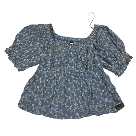 Top Ss By Old Navy In Blue & Cream, Size:Xl