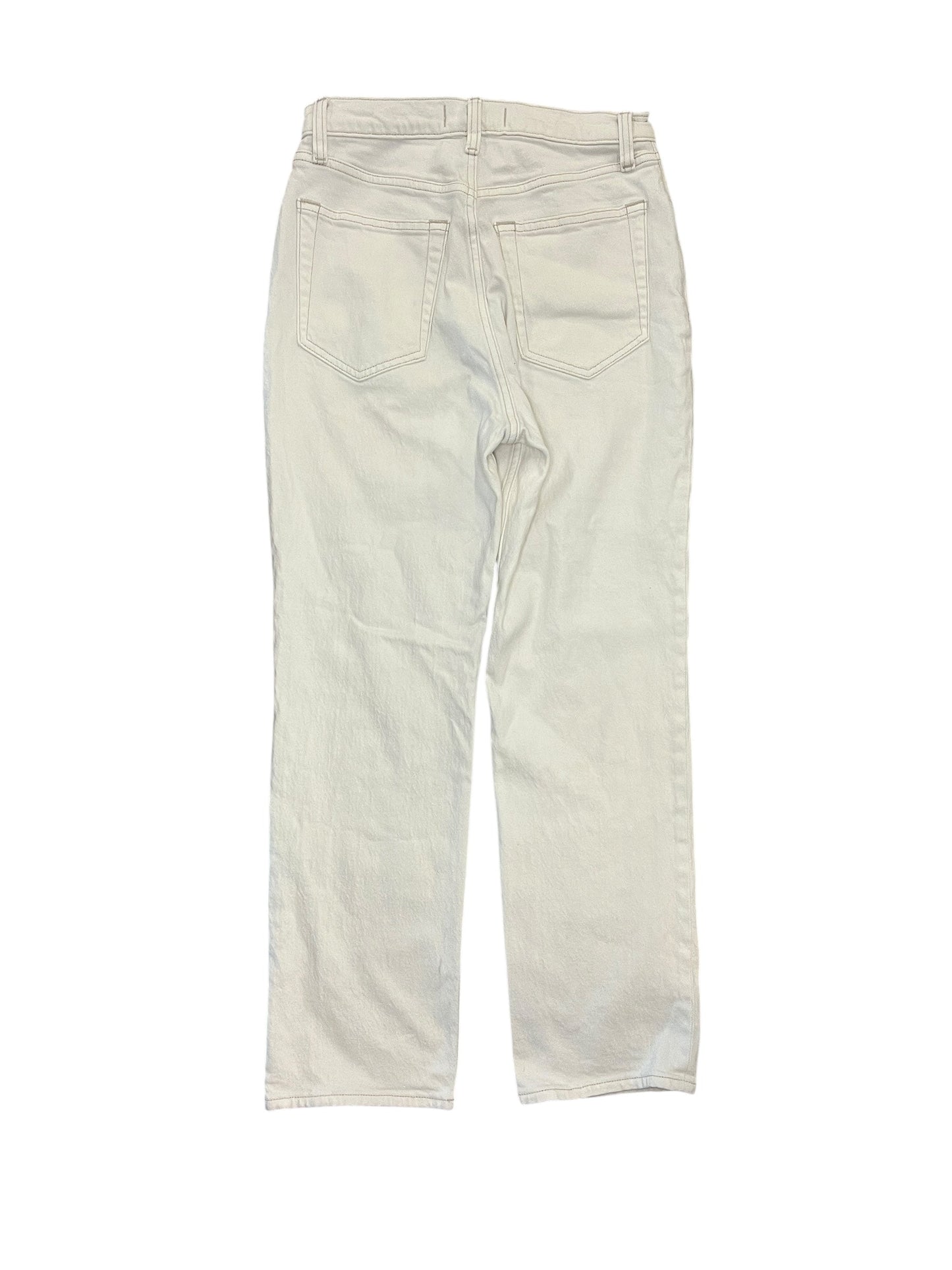 Jeans Straight By Abercrombie And Fitch In White Denim, Size:6