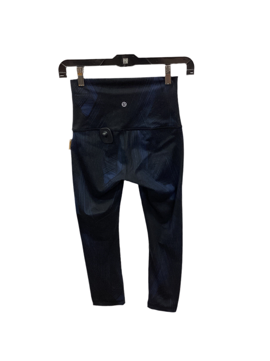 Athletic Leggings By Lululemon In Navy, Size:4