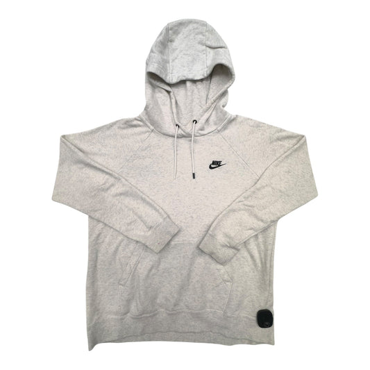 Sweatshirt Hoodie By Nike In Light Grey & White, Size:L