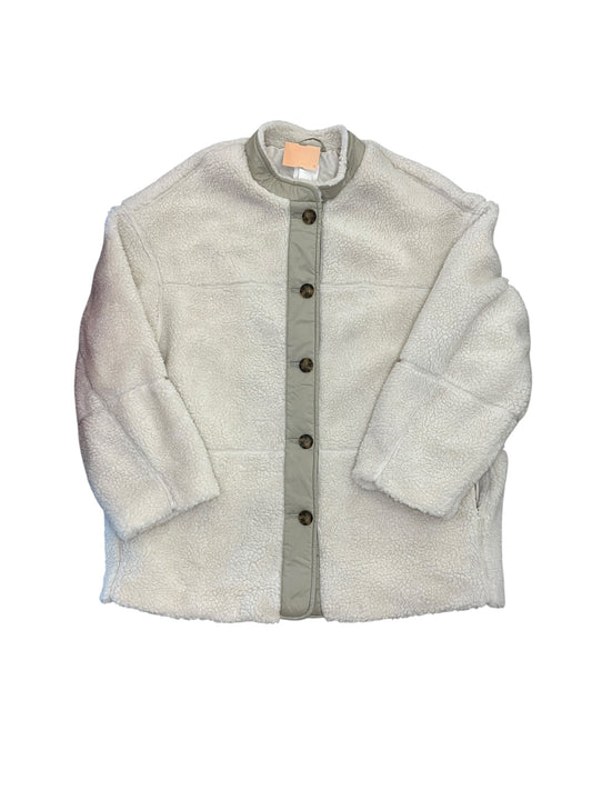 Coat Faux Fur & Sherpa By H&M In Cream, Size:S