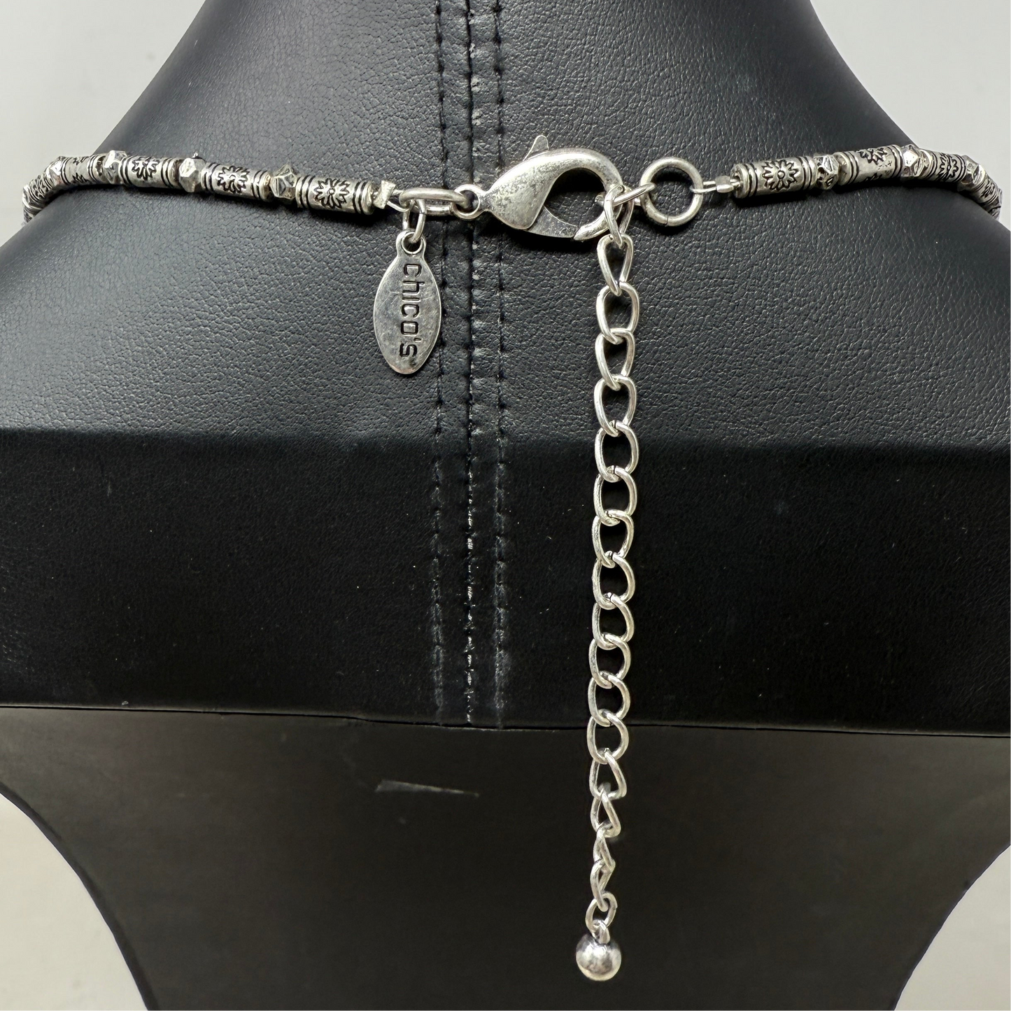 Blue Multi Stone Tassel Ling Necklace By Chicos