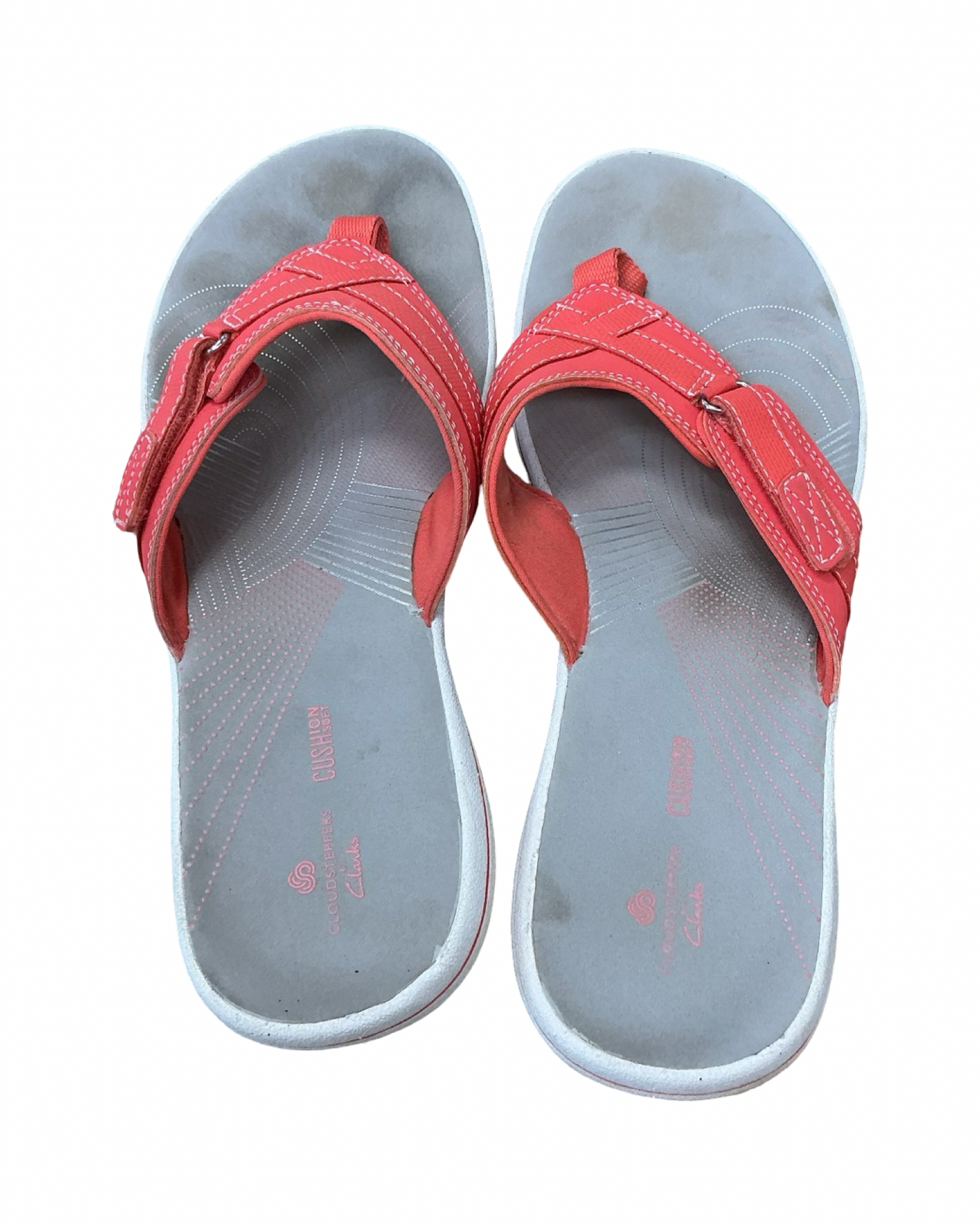 Sandals Flip Flops By Clarks In Coral, Size:9